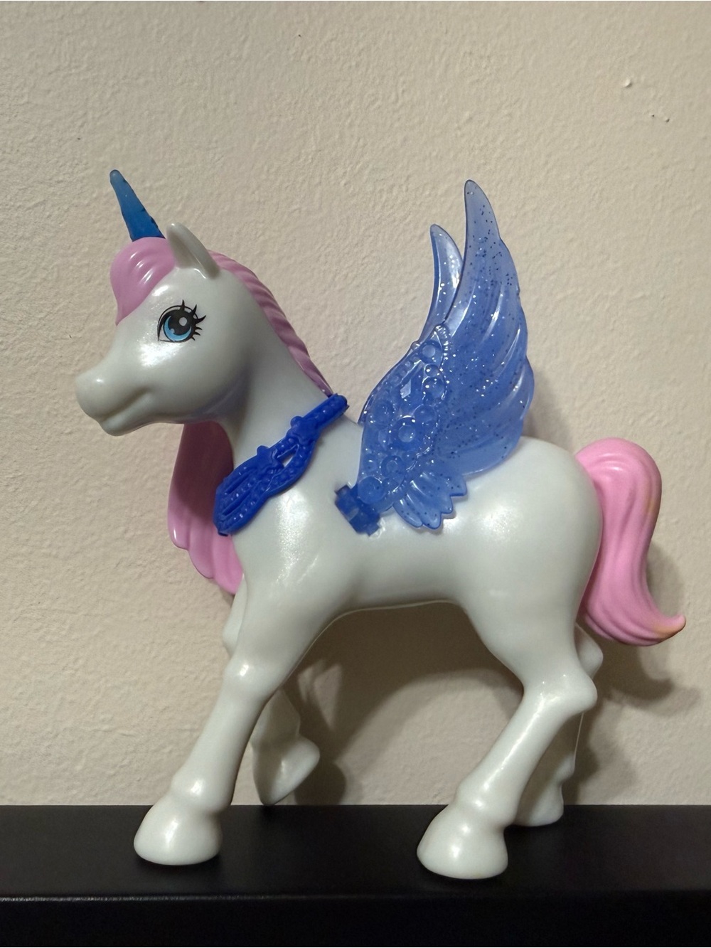 💖4/$25- Mattel Barbie 65th Anniversary Alicorn Unicorn Pet Figure Blue Glitter
